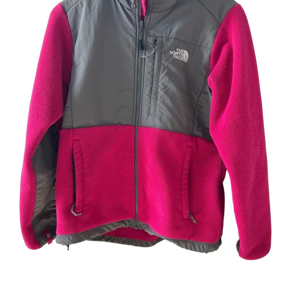 The North Face Pink and Gray Fleece Jacket